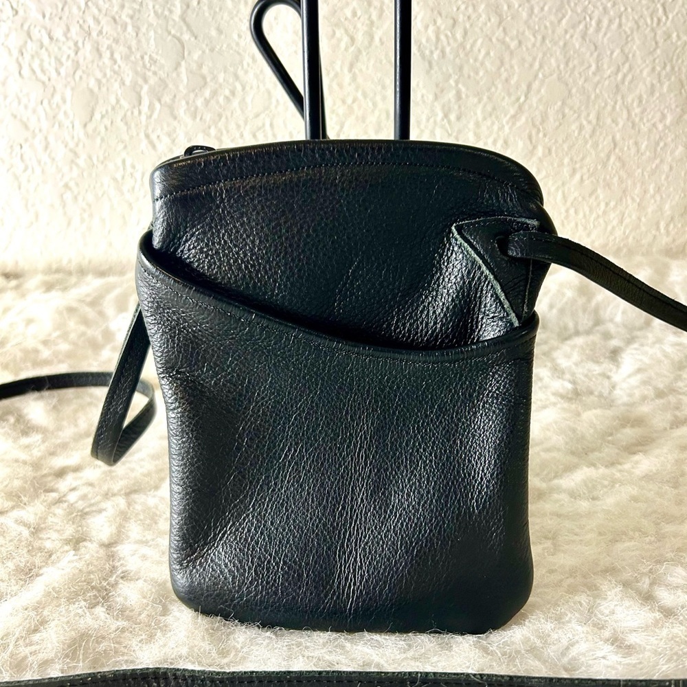 Black Leather Crossbody Bag